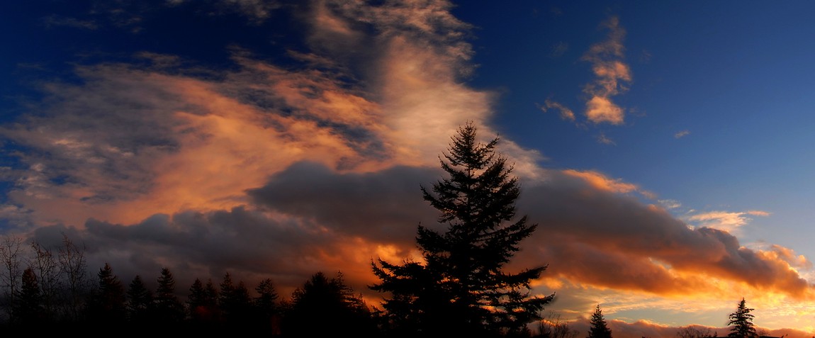 sunset on patio